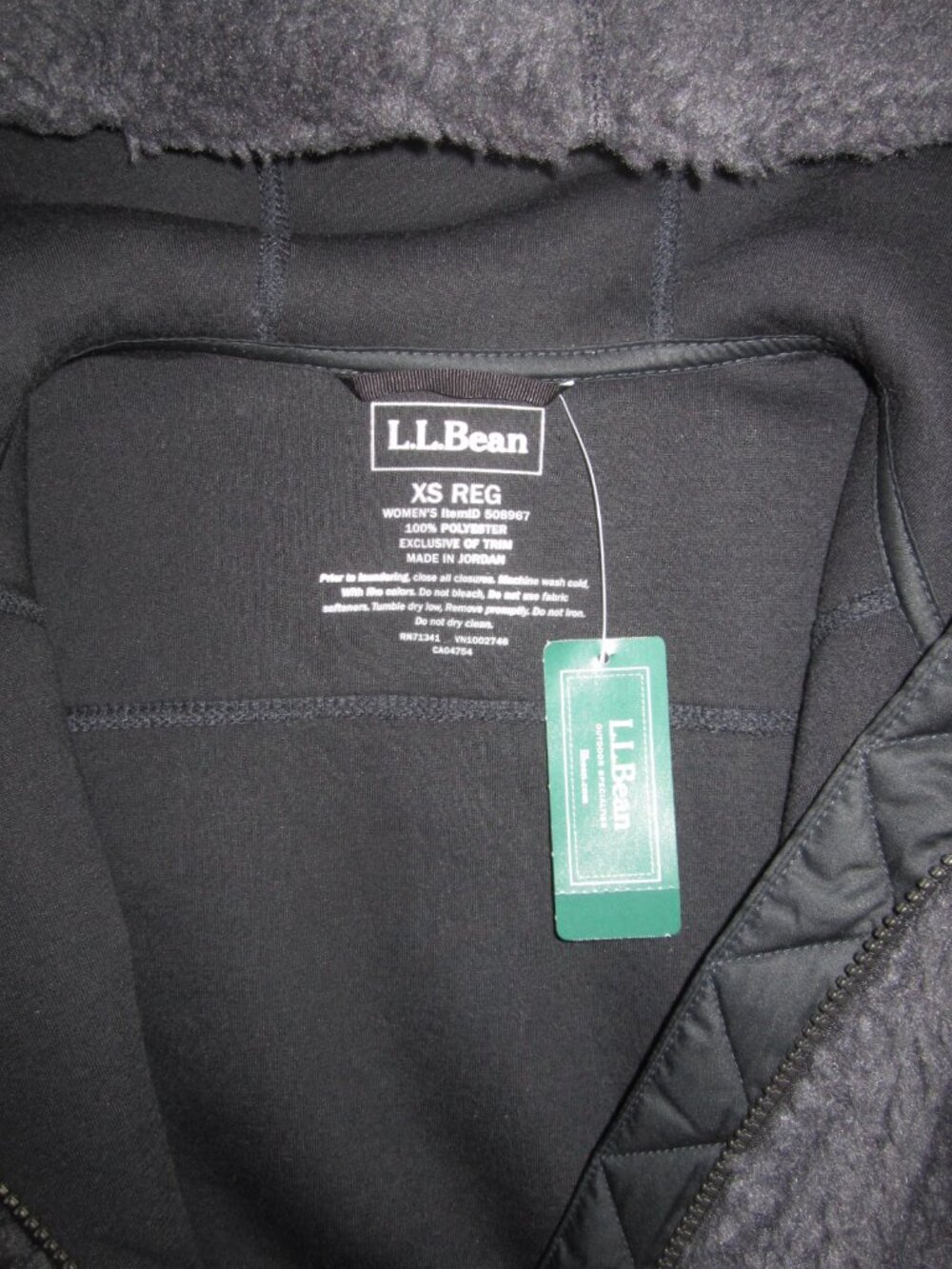 NWT LL BEAN Mountain Pile Sherpa Fleece Jacket Alloy Gray Women's XS - Picture 6 of 7